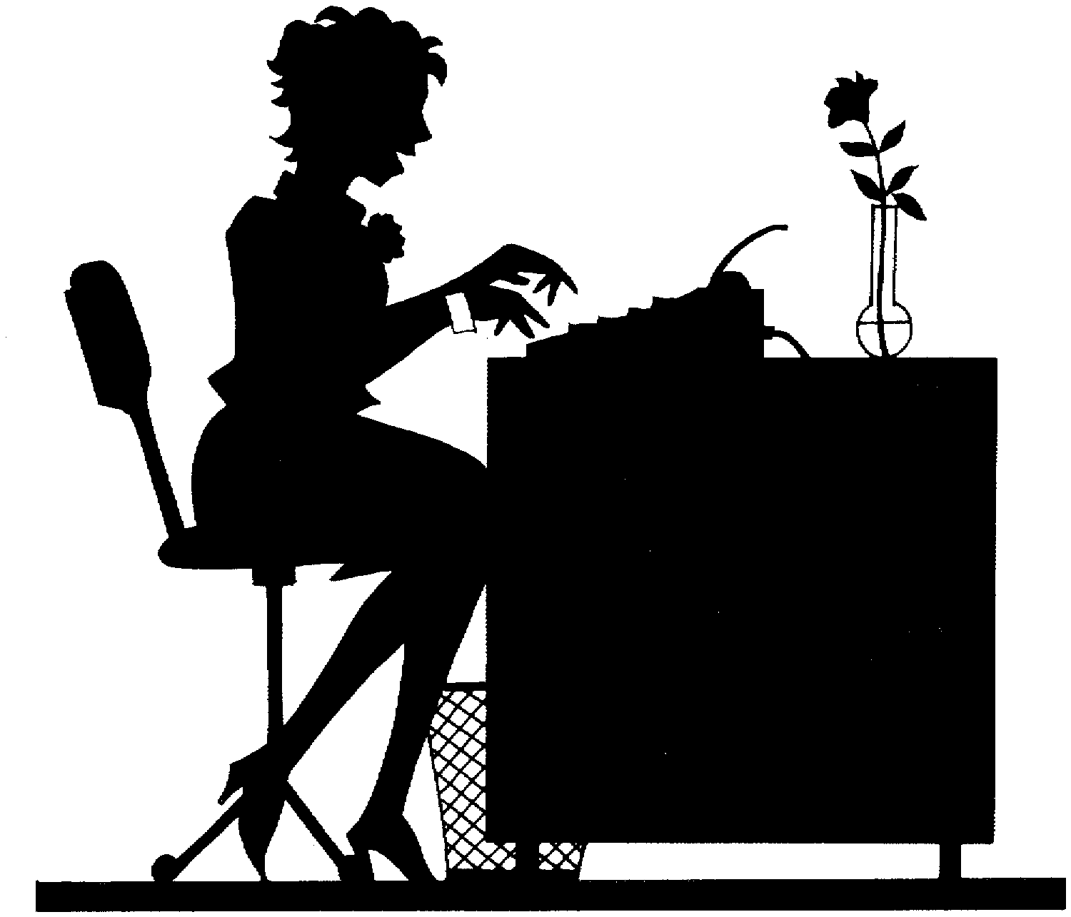 lady typing